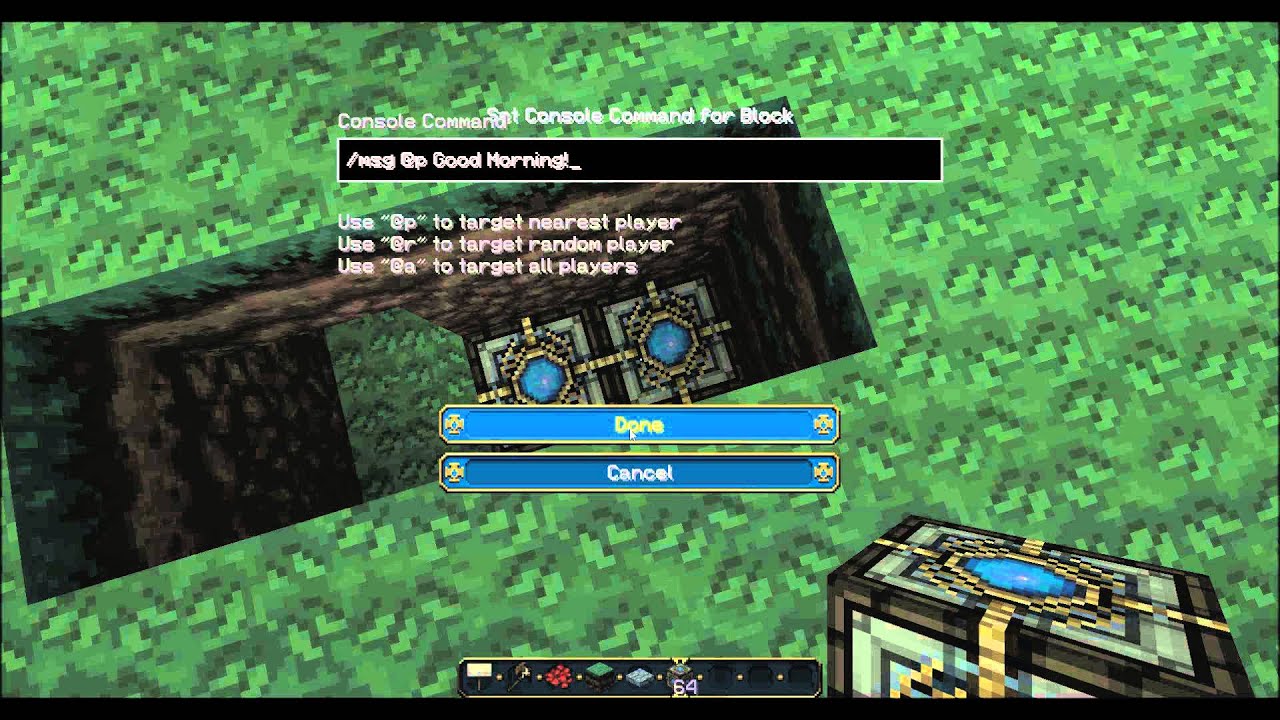 Minecraft Command Block Tutorial for use on Servers - YouTube