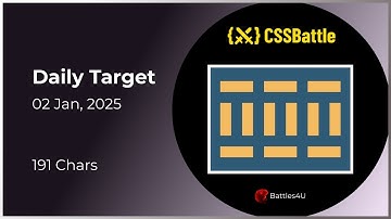 CSS battle - 02 Jan, 2025 - Daily Challenge  Solution - 100% Match | #html #css #cssbattle