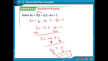 5.3 - Solving Multi-Step Inequalities