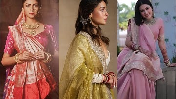 seedha pallu saree draping style ideas || sidha pallu saree style
