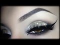 Sexy Arabic Christmas Makeup - Gold Glitter Elegant Cat Eyeliner Tutorial (trucco Natale) 2014