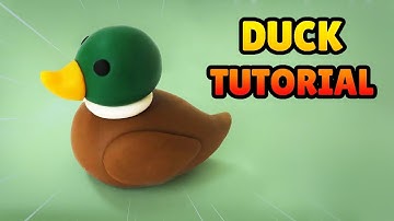 🔴DIY how to make a DUCK - Easy Polymer Clay, Fondant cake topper Tutorial