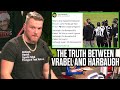 Pat McAfee Reacts To The TRUTH Behind Mike Vrabel and John Harbaugh Fight Pregame
