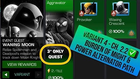 Variant #4 Ch. 2.2 - vs Psylocke, Sentinel, Thor Ragnarok, Doc Octopus, Agent Venom, HB, Moon Knight