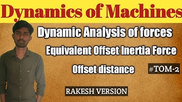 Equivalent Offset Inertia Force || Offset distance ||Dynamics of Machines || Theory of Machines