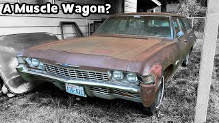 Factory big block 4-speed 1968 Biscayne wagon! #musclecar #americanmuscle #barnfinds #1968impala