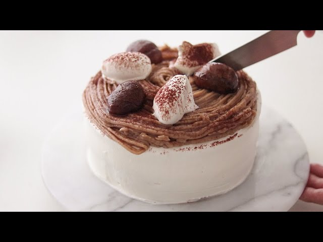 モンブラン・ショートケーキの作り方 Mont Blanc Short Cake｜HidaMari Cooking