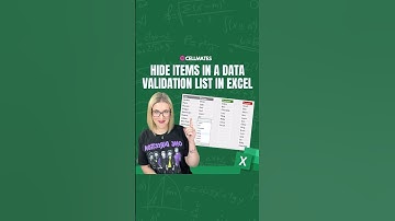Excel - HIDE Selected Items in a Data Validation Drop-Down List.