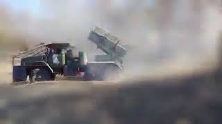Combat footage of Russian BM-21 Grad MLRS crews from the Dnepr Guards ​#BM21​#ArtilleryStrike 