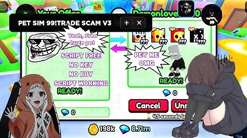 PET SIMULATOR 99! | SCRIPT TRADE SCAM V3 NEW UPDATE!!!