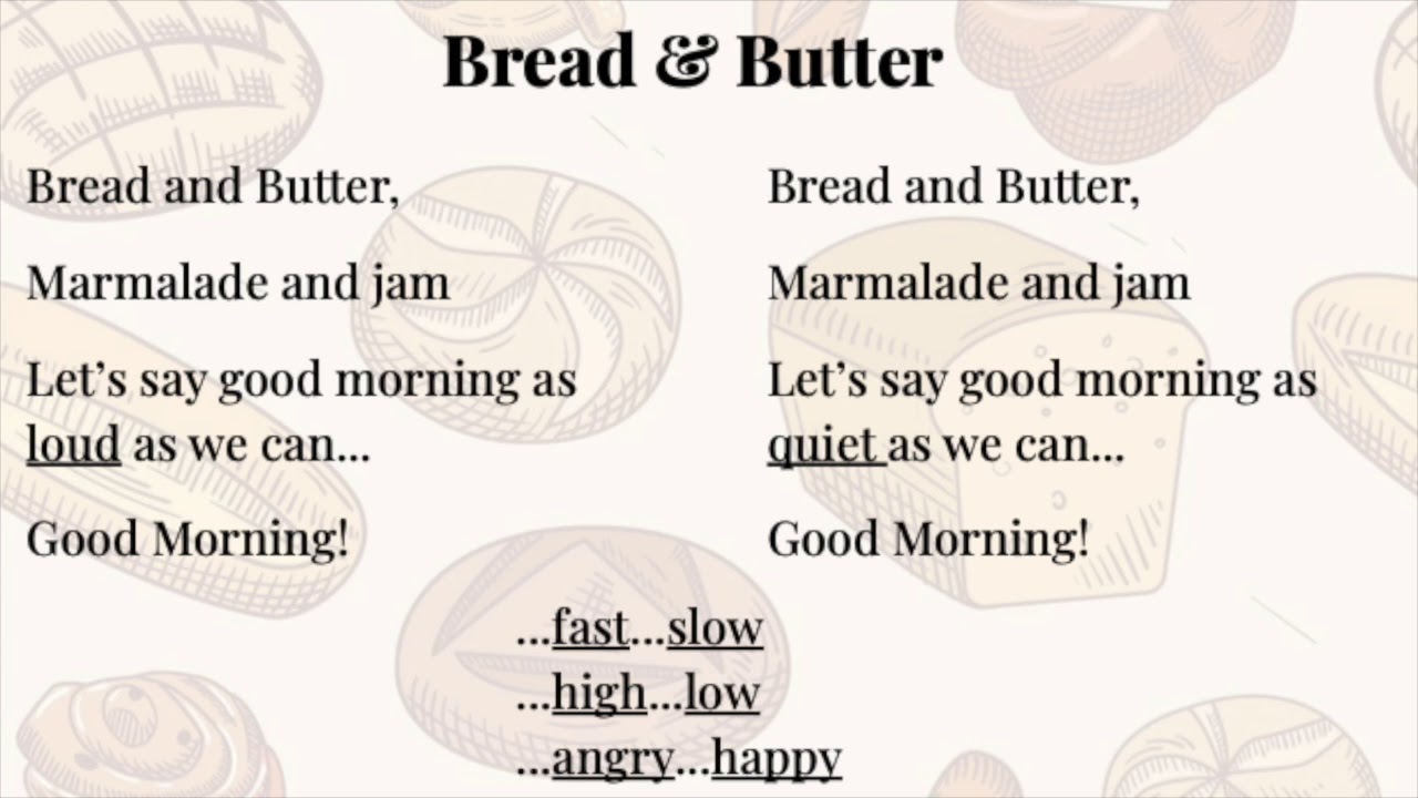 Storytime Singalong Bread & Butter Song YouTube