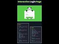 Amazing Interactive Login Form with Animation 🔥 | HTML CSS JavaScript Project 2026
