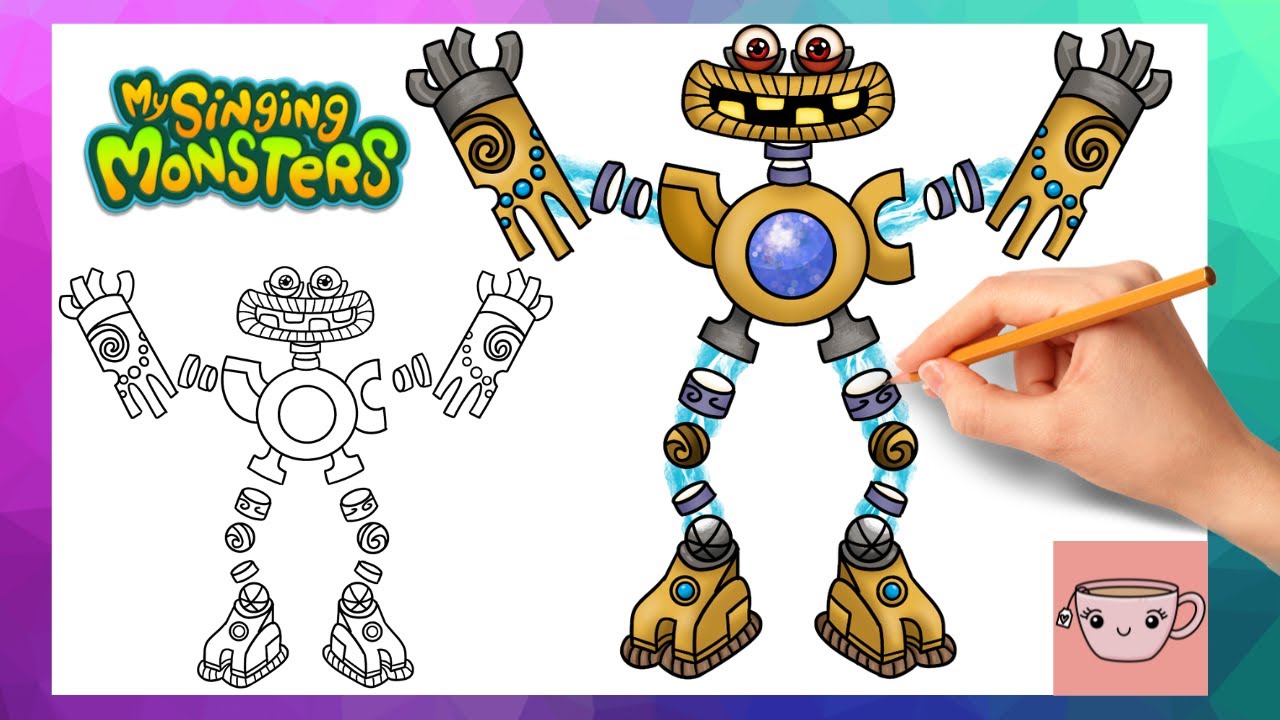 coloring pages – Rainbow Friends – Wubbox – My Singing Monsters