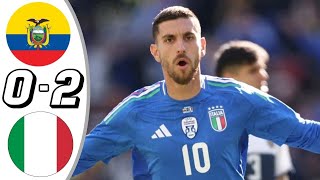 Italy vs Ecuador 2-0 Extended Highlights | International friendly 2024