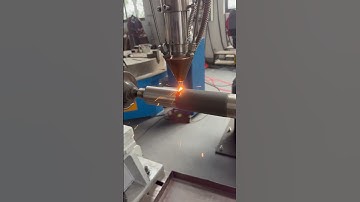Laser cladding machine is processing a shaft #repair #additivemanufacturing #lasercladding #shaft