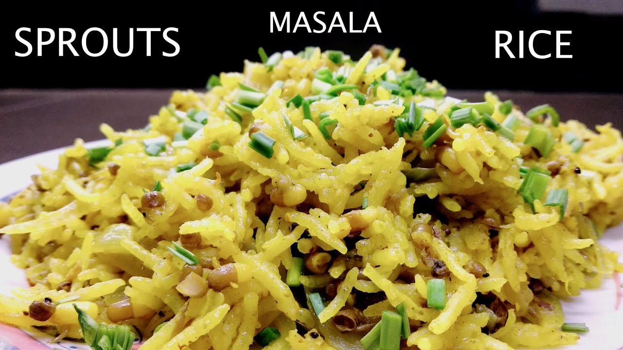 SPROUTS MASALA RICE How to make sprouts masala rice at home DG'S