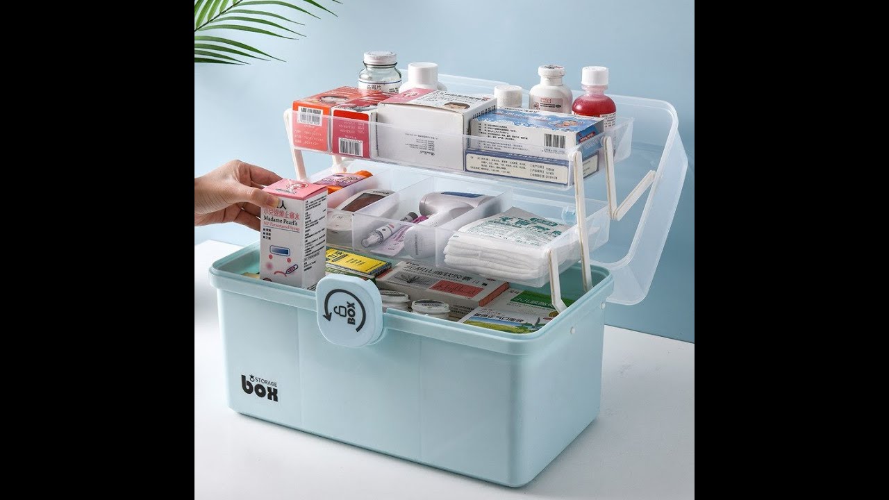 Медицина коробка первой помощи коробку хранения 3 слоя большая емкость Медицинская коробка