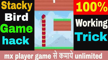 mx player stacky bird game new trick || mx player game trick today ||unlimited score| mx player hack