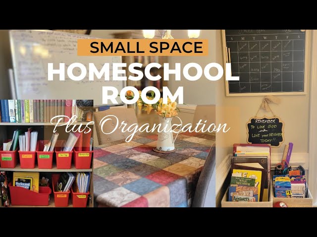 TONS of Homeschool Organization Ideas for Small Spaces
