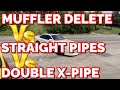 Lexus SC 400 4.0L V8: MUFFLER DELETE Vs STRAIGHT PIPES Vs DOUBLE X PIPE!
