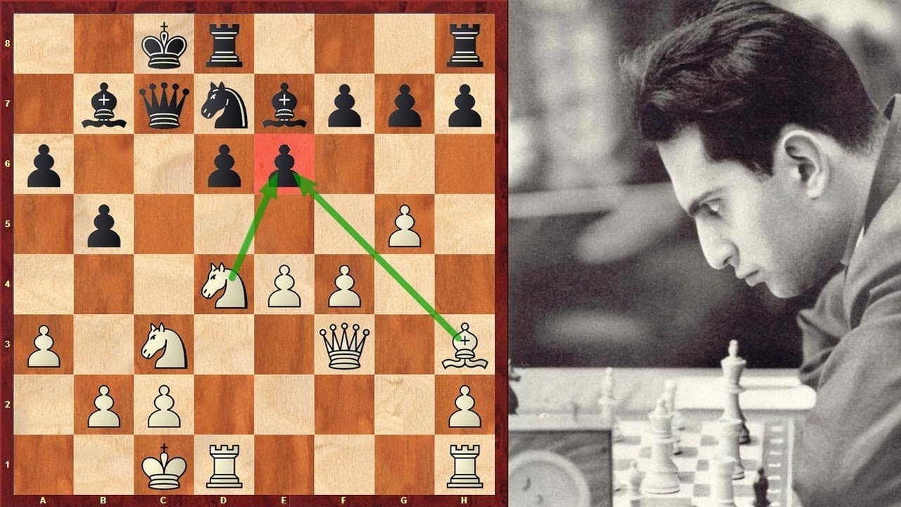 Шахматы. Михаил Таль ЖЕРТВУЕТ ФИГУРУ в сицилианской защите! - YouTube
