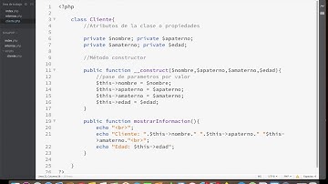 Video 34.- Programación Orientada a Objetos en PHP 1.