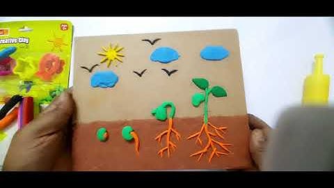 how to make  seed germination with Clay model |art integrated learning|school projects|clay project