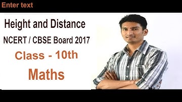 Class 10th SA2 Questions Height and Distance | Part 4 | NCERT/CBSE Board 2017
