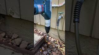 Installing ground rod #electrician #electrical