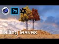 Cinema 4D &amp; Photoshop Tutorial - Falling Leaves With Wind