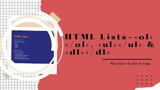 20 HTML Lists Unordered, Ordered and Description Lists in Hindi | Urdu #orderedlist #htmllist
