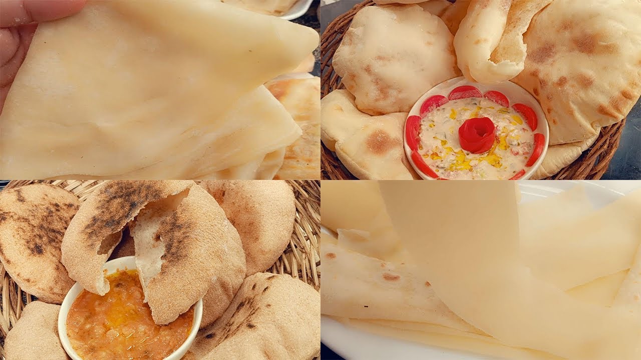 البلدي يوكل مع الشيف نونا | طريقة عمل عيش الصاج - العيش الشامي - العيش البلدي بالردة