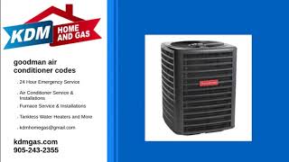 goodman air conditioner codes