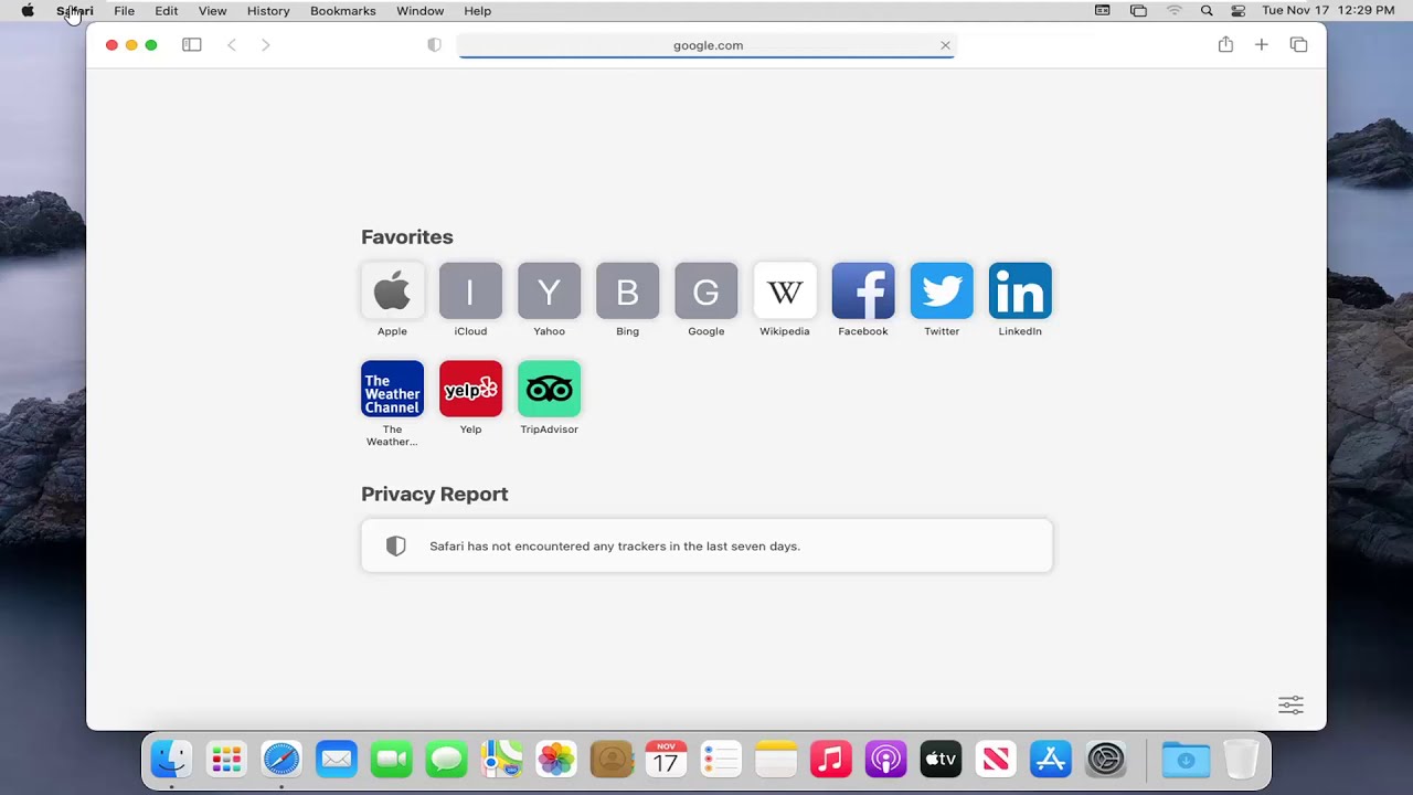 web browser settings safari