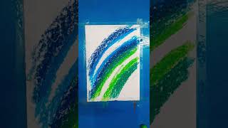 easy northern lights drawing with oilpastel #artisanshivam #shorts #viral #youtubeshorts