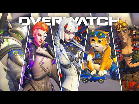 Overwatch - All Hero Select Voice Lines & Animations (+Shion)