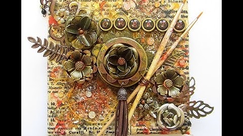 Prima Finnabair Mixed Media Collage Canvas with Metals