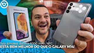 Novo GALAXY M15 5G | JÁ TÁ AQUI! Tela AMOLED, NFC e BATERIA DE 6000 MAH! Unboxing e Impressões