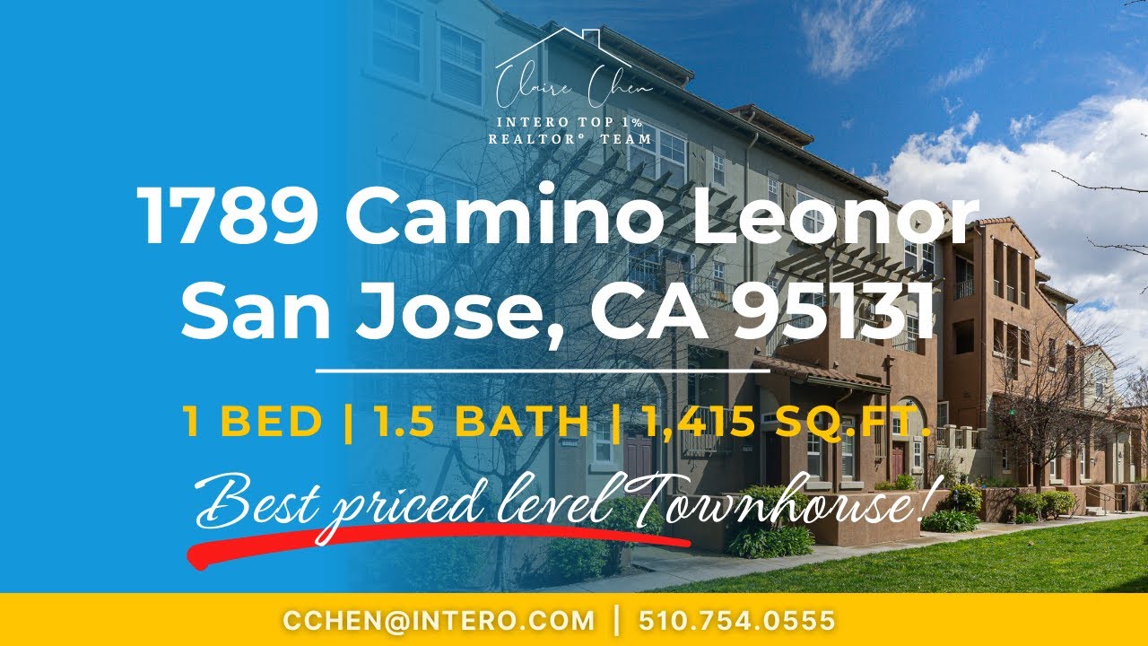 Best priced entry level townhouse in North San Jose! 📍1789 Camino