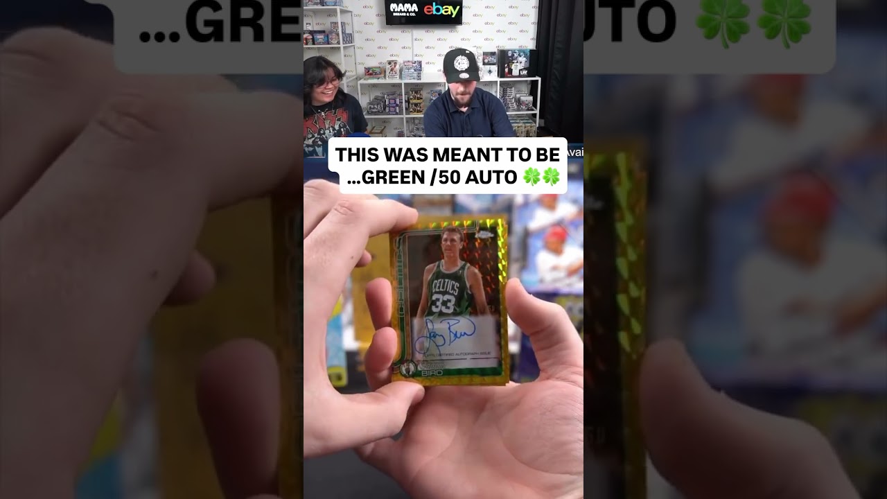 This was MEANT to be .... GREEN /50 AUTO 🍀😮