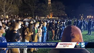 Dartmouth College students return to class after 90 arrests made during protest