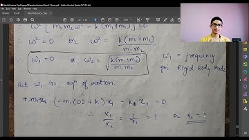 Semi definite System Rigid Body Motion, Railway Wagon Numerical Question|TwoDOF 12|Vib|BITS Goa Mech