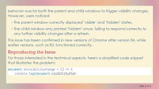 Fixing the Visibility API Bug in Chrome After Using window.open