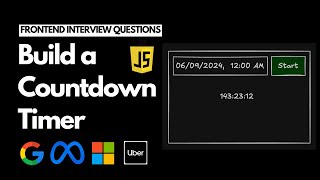 Build a countdown timer  | Frontend Interview Question [Hindi]