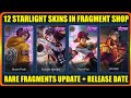 12 STARLIGHT SKINS IN RARE FRAGMENTS SHOP UPDATE + RELEASED DATE 2021| MOBILE LEGENDS BANG BANG