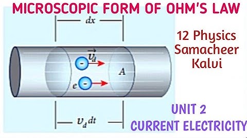 Microscopic form of Ohm
