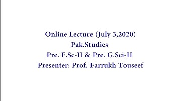 Lecture#01 | Pak Studies