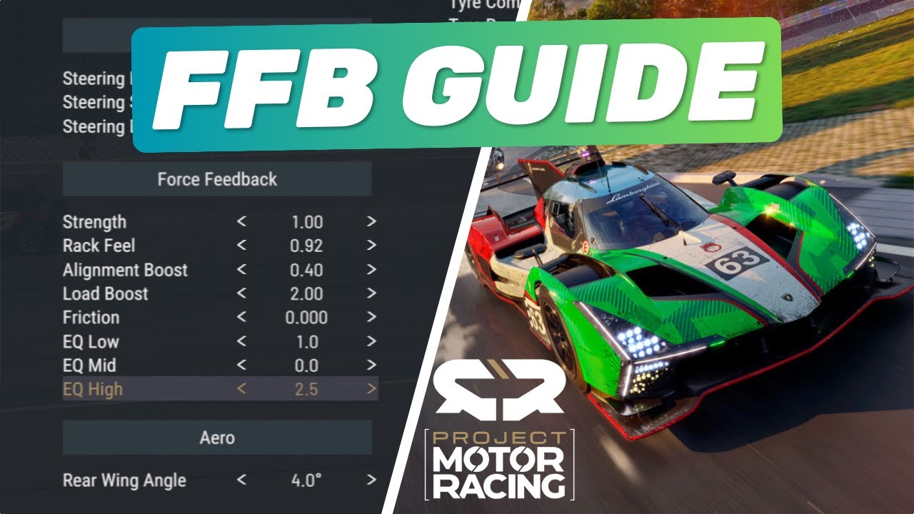 Ffb Racing 50 Project Motor Racing FFB Guide (Fanatec CSL DD) - YouTube