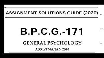 BPCG 171 Ignou Solved Assignment 2020-21