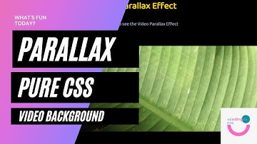 [Demo] How to Make Parallax Effect Using Pure CSS - Video Background